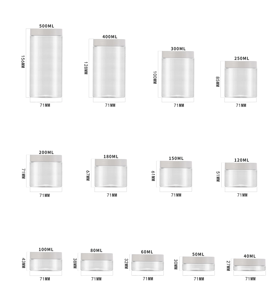 clear plastic jars with lids 2