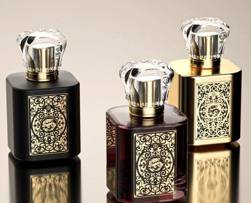 fragrance bottles wholesale, golden perfume bottle