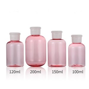pink shampoo bottle