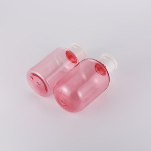 pink shampoo bottle