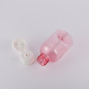 pink shampoo bottle