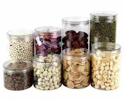 4 oz 8 oz 12 oz 16oz 32 oz clear Plastic Food Canister Set