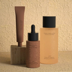 15 ml 30 ml 1 oz UV Resistant Silver Colored Unique square Beige Serum Oil Glass Dropper Bottle