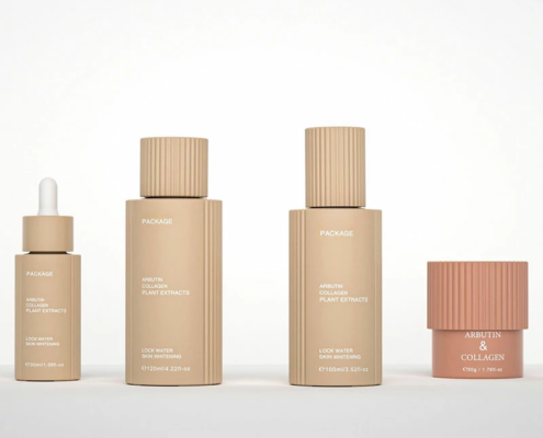 15 ml 30 ml 1 oz UV Resistant Silver Colored Unique square Beige Serum Oil Glass Dropper Bottle