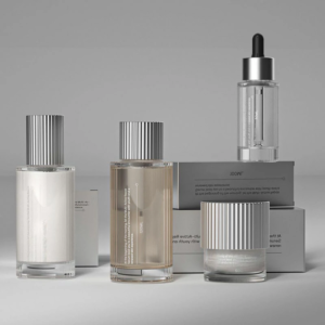 15 ml 30 ml 1 oz UV Resistant Silver Colored Unique square Beige Serum Oil Glass Dropper Bottle